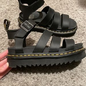 Dr. Martens black sandals womens size 5. New with Box.